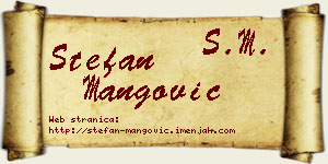 Stefan Mangović vizit kartica